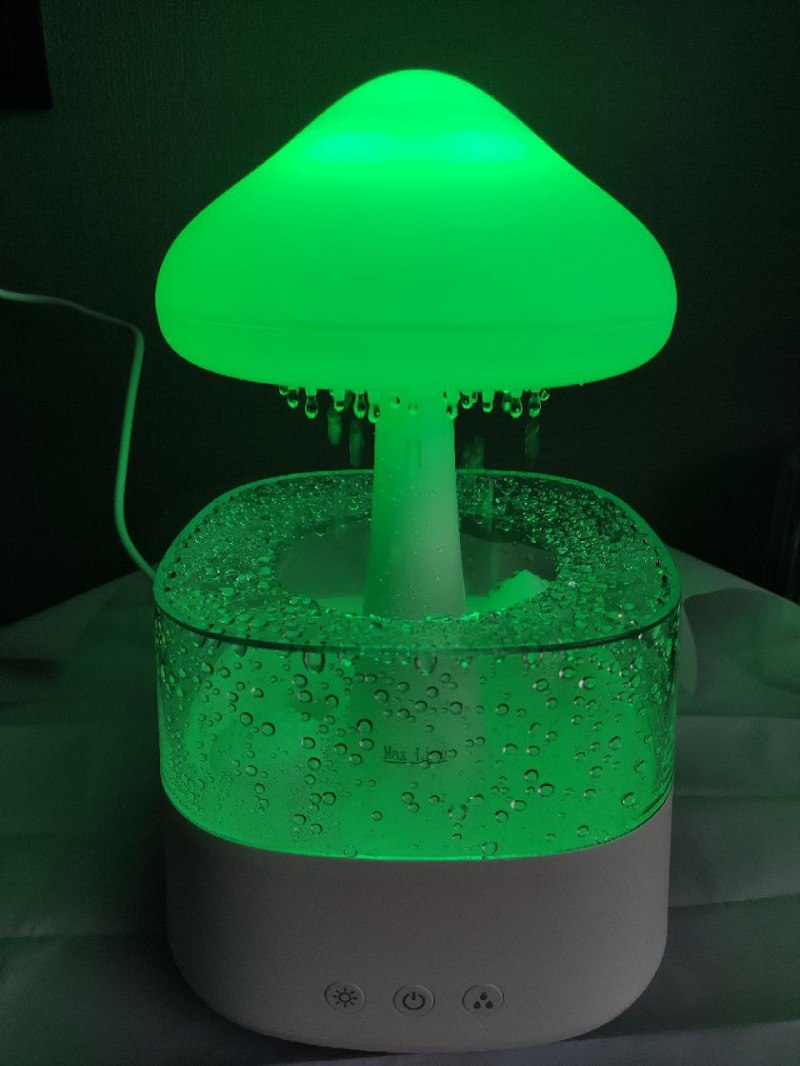 Mushroom Rain Cloud Diffuser on desk