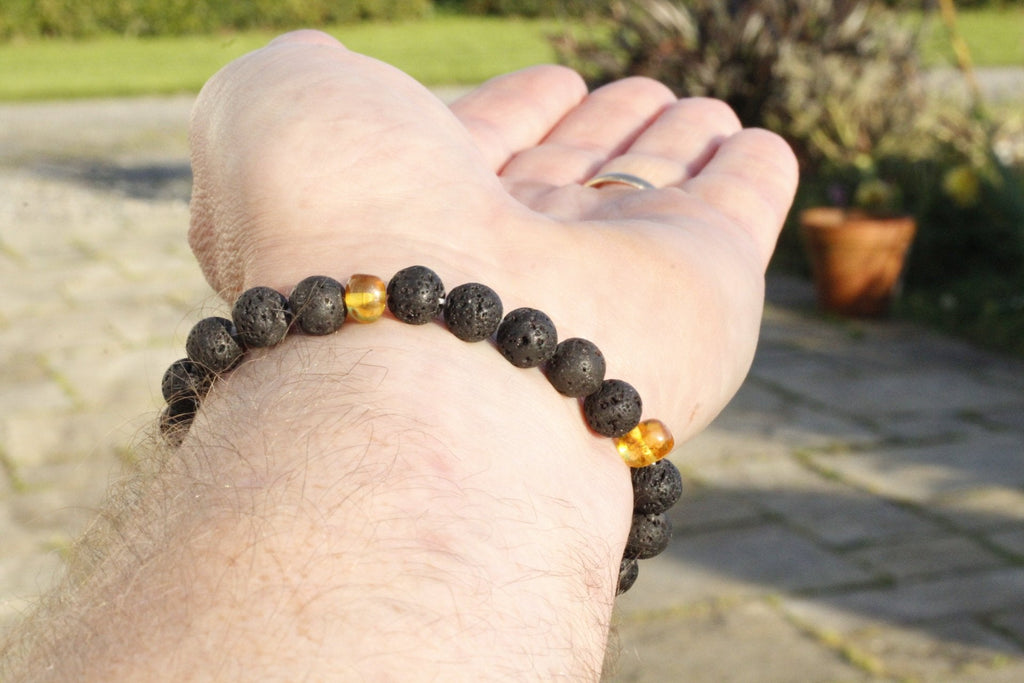 Lava Stone Bracelet close up